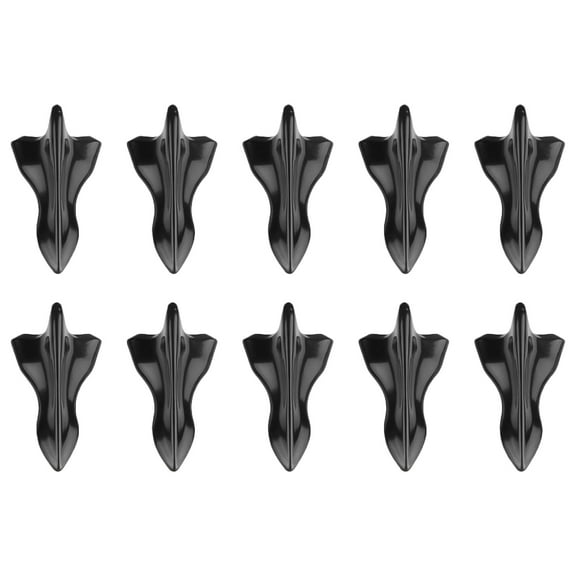 MLINS 10 Pcs Automobile Shark Style Roof Bumper Fin Car Modification Accessories Carbon Fiber Shark Fin for Car Black