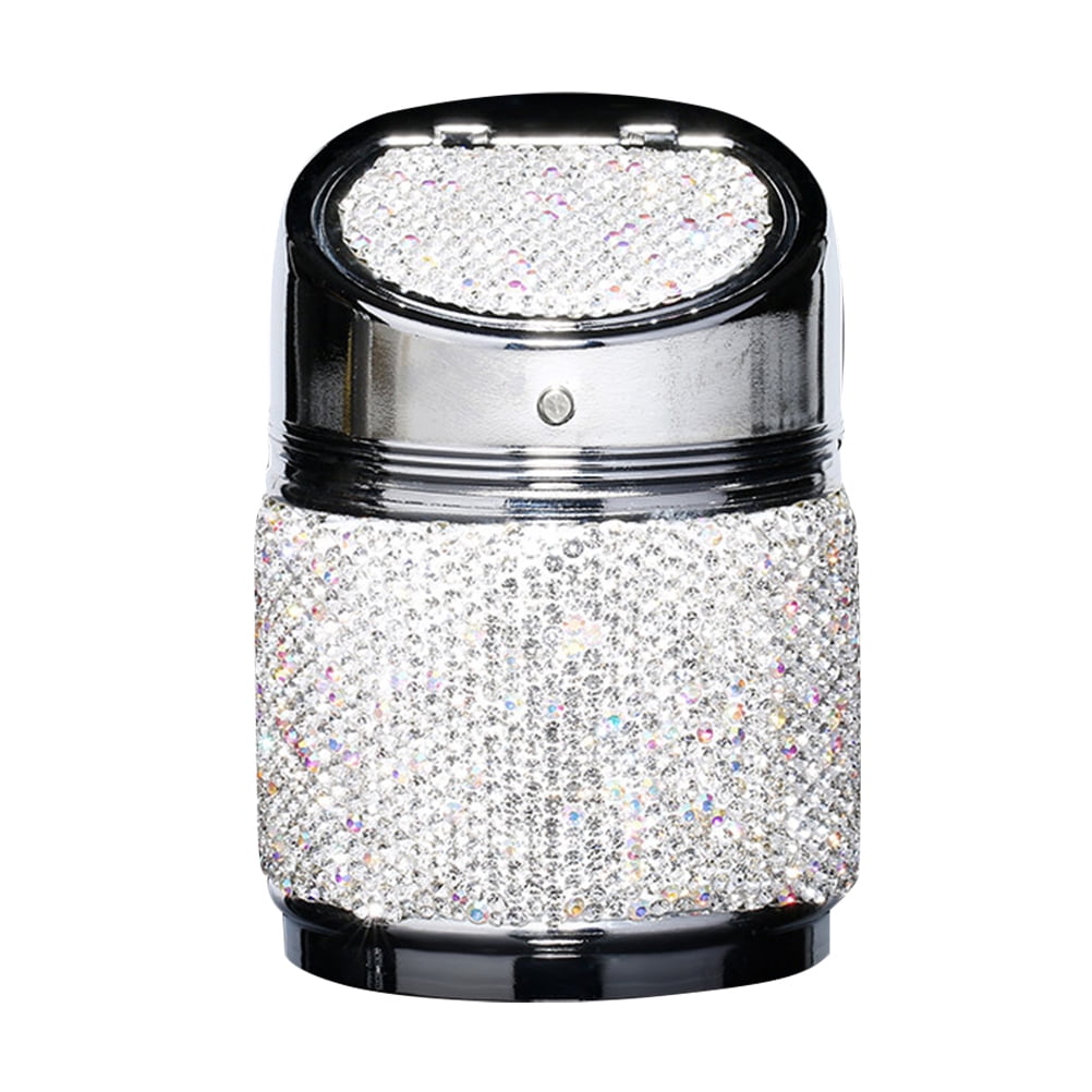 Kudiqi 1PC Personalized Car Ashtray Cigarette Ash Holder Rhinestone Ash