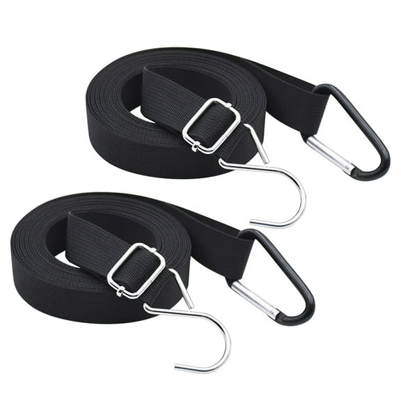 Kudiqi 2 Pcs Car Cover Straps Wind Protector Adjustable Rope Protect Cover For Van (Black)