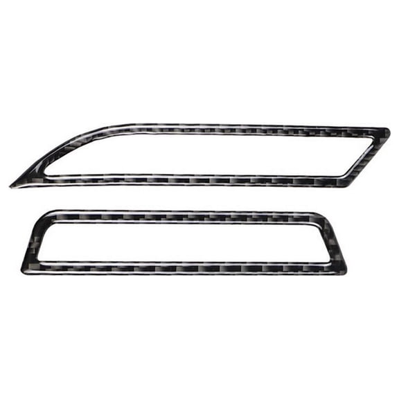 Kudiqi 2 in 1 Car Styling Air Conditioner Outlet Decorative Sticker Carbon Fiber Decorative Decals for 7 (Black+Grey)