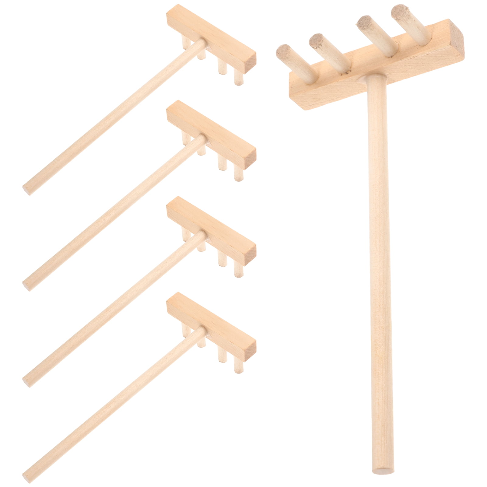 Kudiqi 5 Miniature Wood Sand Rakes for Zen Garden and Bonsai - Walmart.com