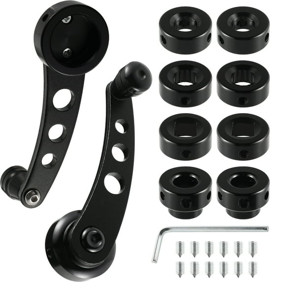 Kudiqi Car Window Handle Aluminum Alloy Universal Replacement Door Accessories Black