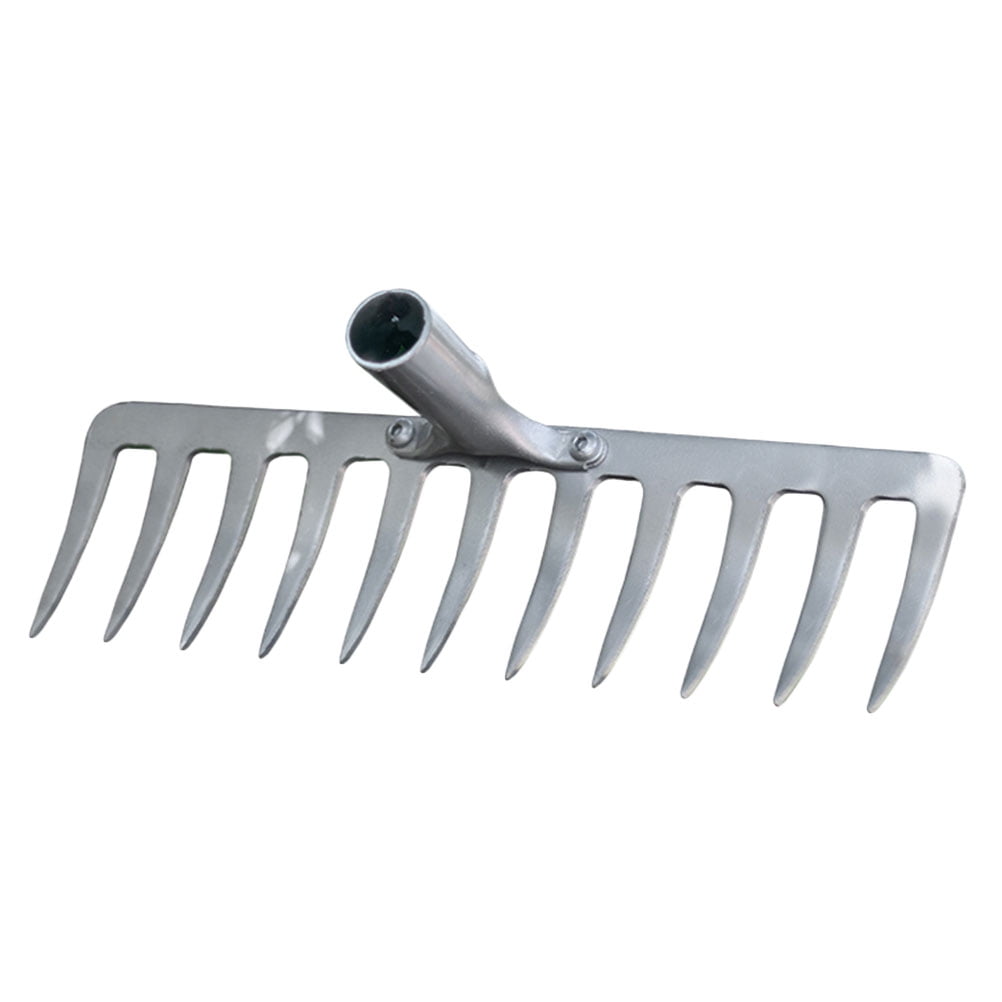 Kudiqi Garden Rake Replacement Long Handle Rakes Silver