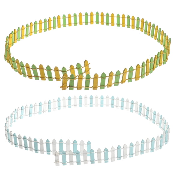 Kudiqi Mini Wood Fence Flower Pots - 2pcs Fairy Garden Edging