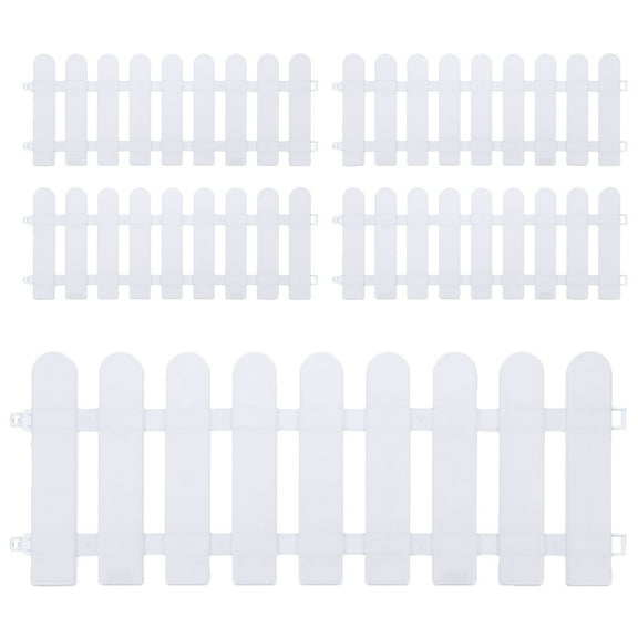 Kudiqi White Plastic Picket Fence for Garden Decoration
