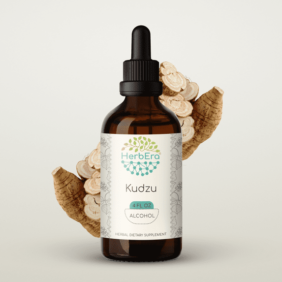 Kudzu Alcohol Herbal Extract Tincture, Super-Concentrated Kudzu (Pueraria Lobata) Dried Root 4 oz