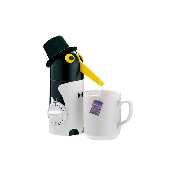 Kuchenprofi Penguin Tea Boy with Built-In Timer | Tea Bag Holder, Automatic Tea Bag Lifter | Precision Tea Timer | Plastic Tea Brewing Gadget | Tea Accessories & Necessities