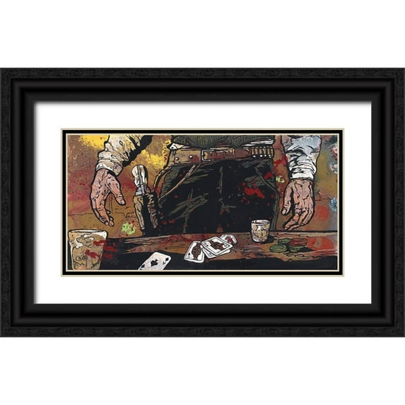 Kuehl, Cody 24x14 Black Ornate Wood Framed with Double Matting Museum Art Print Titled - Flush