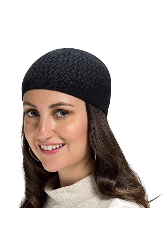 Kufi Hat Knit Crochet Hat Muslim Kufi Beanies Running Cap Helmet Liner for Women Men Indoor Outdoor