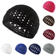thumbnail image 1 of Kufi Hat for Men Knit Kufi Cap Crochet Beanie Skull Beanie African Solid Hat for Men Women, 1 of 3