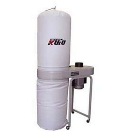 Kufo Seco UFO-101H, 2HP, 1phase, 110V with Plug 1550 CFM Vertical Bag Dust Collector