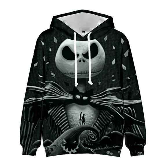 Kufutee Winter Autumn Men's Women's Large Pocket Nightmare Before Christmas Special Cozy Pullovers Outwear -7XL