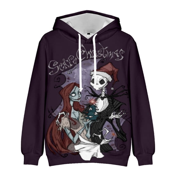 Kufutee Winter Men's Women's pockets with 3D graphics Nightmare Before Christmas Special Casual style Xmas Pocket Clothes -130