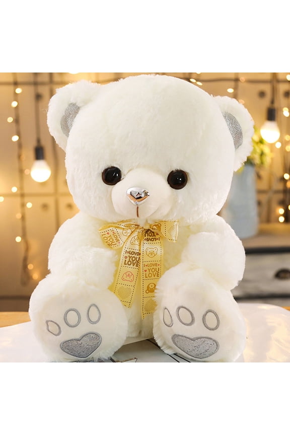 35cm 13.8in Sitting Bear Stuffed Animals Soft Plush Cute Teddy Bear with Hoodie Doll for Boys Girls