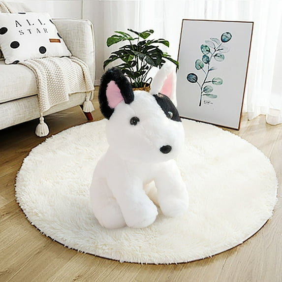 Kugachren Soft Bull Terrier Plush Toy, Cute Stuffed Animal Throw Pillow, Adorable Dog Doll, Ideal Kids' Gift, Perfect for Home Decor and Cuddling, 21in Hugging Pillow for All Ages
