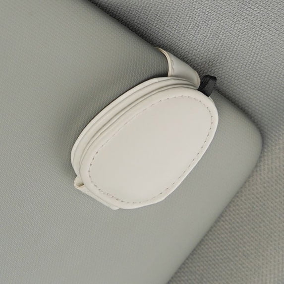 Kugisaki 2 Pcs Sunglass Holder for Car Visor Leather Sunglasses Clip with Soft Padding Eyeglasses Organizer for Sun Visor