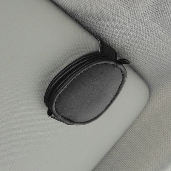 Kugisaki 2 Pcs Sunglass Holder for Car Visor Leather Sunglasses Clip with Soft Padding Eyeglasses Organizer for Sun Visor