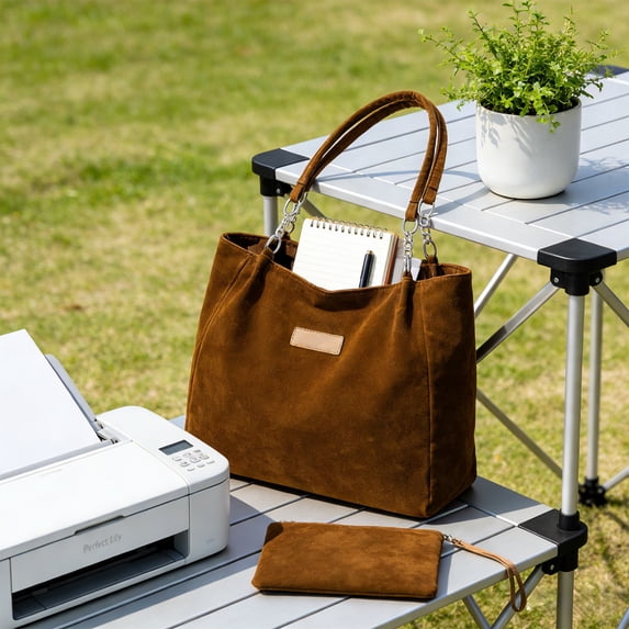 Kugisaki 2-Piece Tote Bag with Small Wallet Set for Women Large Capacity Tote Bag Shoulder Bag Casual Work Commute Handbag Set