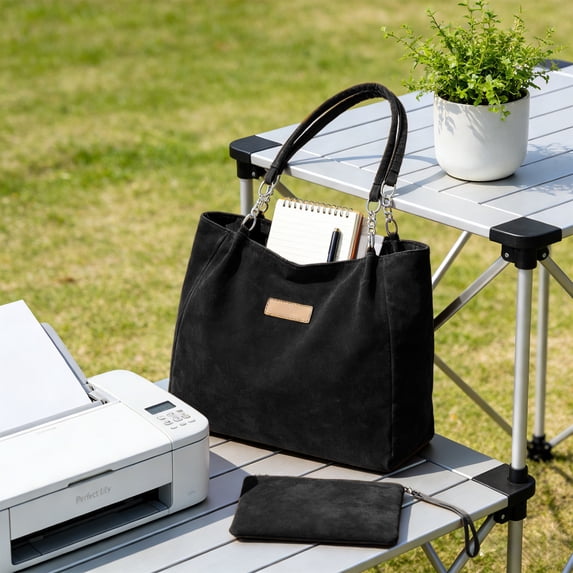 Kugisaki 2-Piece Tote Bag with Small Wallet Set for Women Large Capacity Tote Bag Shoulder Bag Casual Work Commute Handbag Set