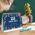 thumbnail image 1 of Kugisaki 2026 - 2027 Desk Calendar, January 2026 - June 2027, 8"x 8" Exquisitely Compact Calendar Desk, Standing Flip Desktop Calendar Beautiful Florals Patterns,Vintage Oil Painting, 1 of 6