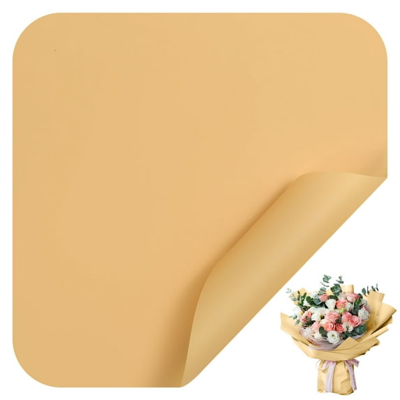 Kugisaki 20PCS Flower Bouquet Wrapping Paper,22.8x22.8Inch Translucent Matte Solid Color Waterproof Bouquet Wrap Paper for Floral Arrangements Valentine's Day,Mother's Day