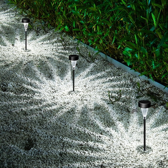 Kugisaki 4 Pack Solar Pathway Lights Solar Garden Stake Lights Outdoor Waterproof Led Path Lights for Yard Patio Landscape Walkway