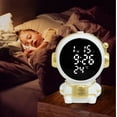 thumbnail image 1 of Kugisaki Alarm Clock with Temperature Display & Nightlight Unique Cute Shape Modern Electronic Clock for Bedroom Home, 1 of 7
