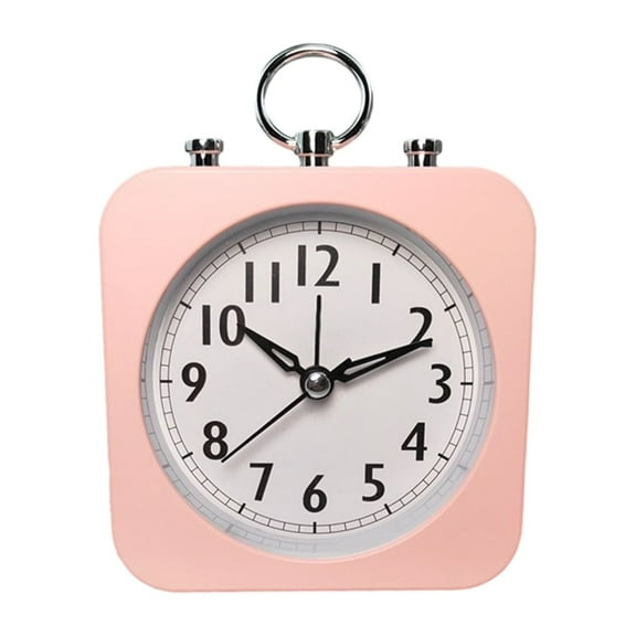 Kugisaki Analog Alarm Clock Cute Analog Quartz Clock Battery Operated Frosted Texture Simply Design for Living Room Bedroom Bedside Desk Decoration