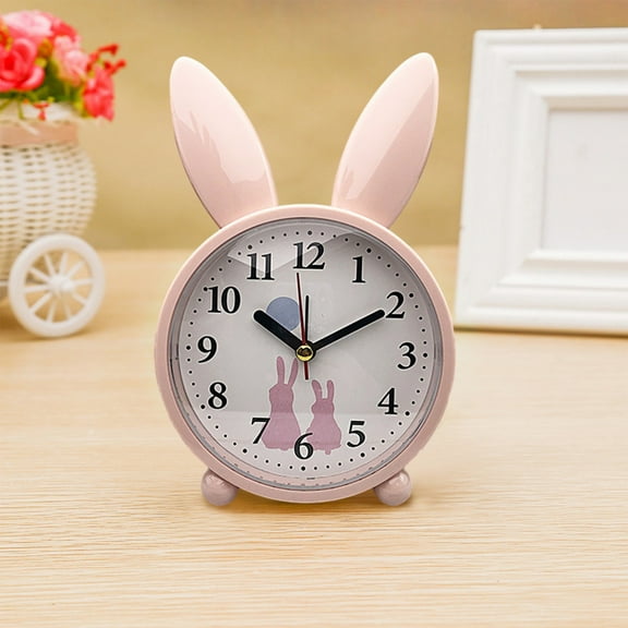 Kugisaki Analog Alarm Clock with Nightlight Unique Cute Shape Modern Electronic Clock for Bedroom Home,Ideal Gift