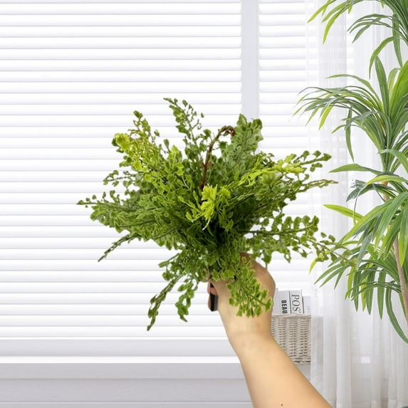 Kugisaki Artificial Fern, Persian Grass Plastic Plants Fern Leaves Fake Bushes Wedding Indoor Outdoor Home GardenVerandah Wedding Office Table Centerpieces