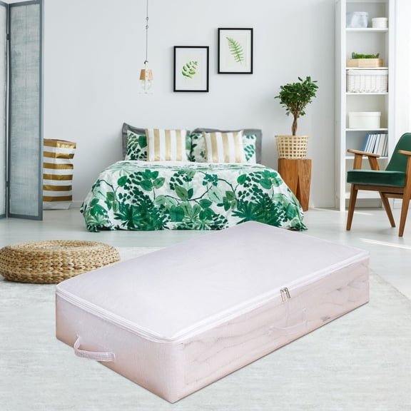 Kugisaki Under Bed Storage Bags Foldable, Transparent Under Bed Storage Containers with Sturdy Handles and Sidewalls, Perfect for Bedroom, College Dorm
