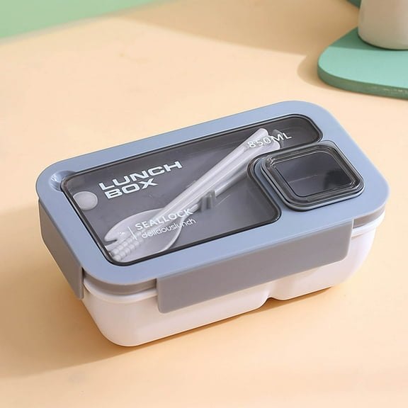 Kugisaki Bento Box Lunch Box Portable Lunch Containers Compartments Bento Lunch Box with Airtight Plastic Lids & Tableware