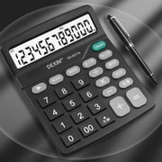 Kugisaki Calculators Standard Functional Desktop Calculators and Two Aaa Battery Power Electronic Office Calculator with 12-Digit Large Display