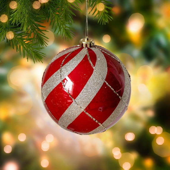 Kugisaki Christmas Decor Christmas Decoration 5.9in Painted Christmas Ball Christmas Tree Decoration Shopping Mall Window Layout Holiday Scene Decoration Supplies