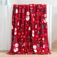 thumbnail image 1 of Kugisaki Cute Christmas Snowman Throw Blanket Red Christmas Fleece Blanket Soft Plush Warm Winter Cabin Throw 70x100cm / 27.5x39.3in, 1 of 6