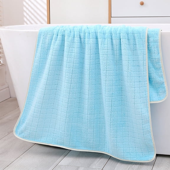 Kugisaki Coral Fleece Bath Towel Househeld, Thick Soft and Non-Shedding, Lightweight Quick-Dry Absorbing Bath Towel for Bathroom, Shower, Pool(/27.5x55.1in)