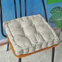Kugisaki Corduroy Chair Cushion Corn Kernel, Soft Thick Office Ding room Table Chair Cushion with Non Slip Backing, Winter Warm Comfortable Home Decor,13.8x13.8In