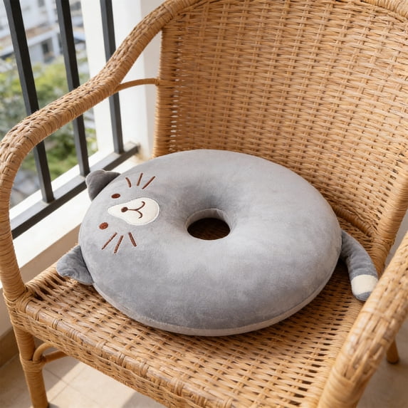Kugisaki Cute Chair Cushions Thick Round Seat Cushions Breathable Chair Pads Soft Cushion for Kitchen Office Patio