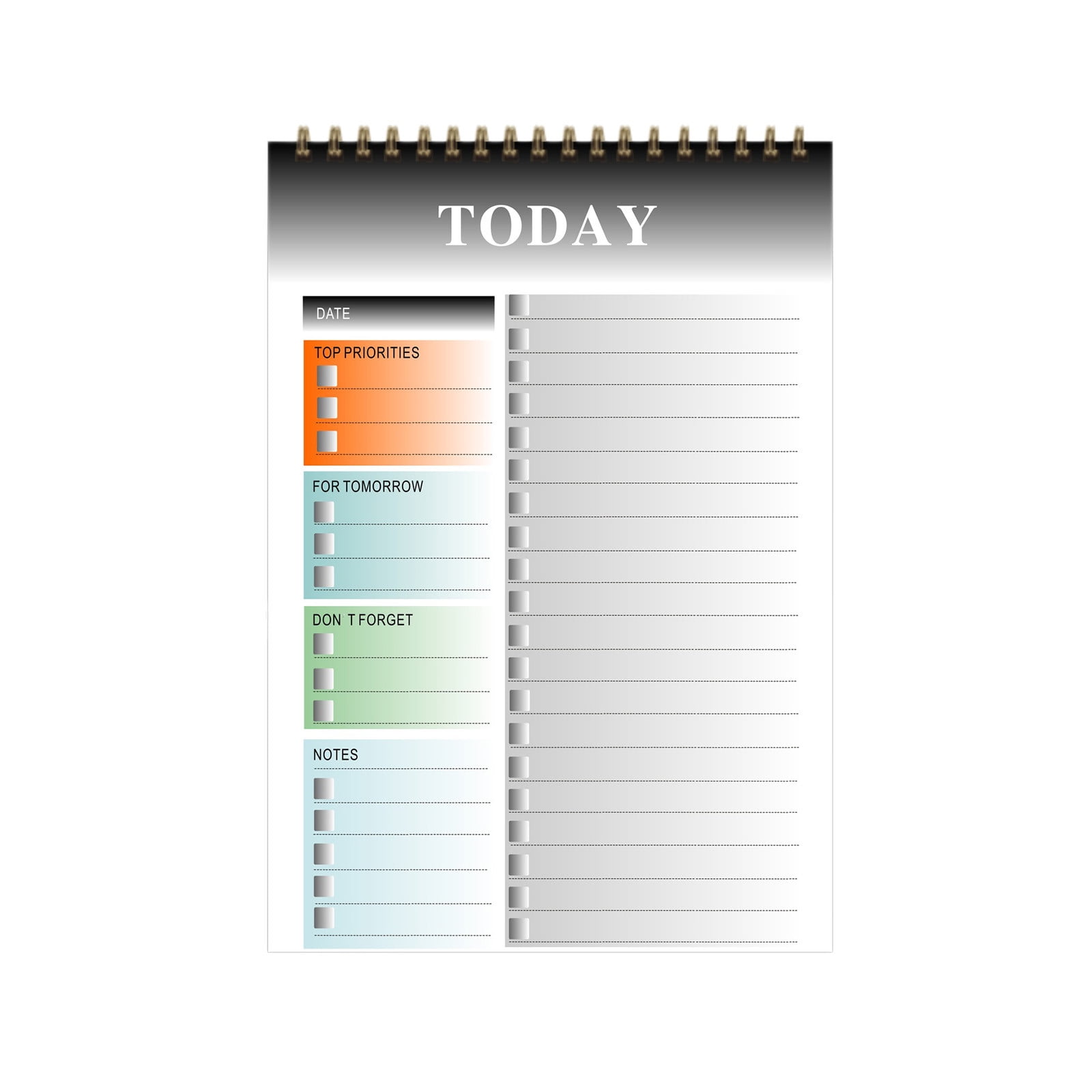 Walmart sales :  Kugisaki Daily Planner Calendar Desk Calendar Schedule Calendar Wall Or Desktop Daily Planner with to Do List Home Office School Planning Calendar Schedules - Gray