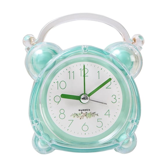 Kugisaki Desk Analog Alarm Clock Cute Simple Clock Easy to Read Numbers Contemporary Style for Desk, Table, Shelf or Bedside Bed