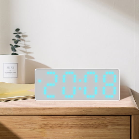 Kugisaki Desk Digital Alarm Clock Easy to Read Numbers Contemporary Style for Desk, Table, Shelf or Bedside Bed