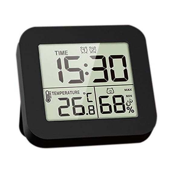 Kugisaki Digital Alarm Clock Multifunctional Digital Clock Displaying Temperature and Humidity for Bedroom Home Living Room Office