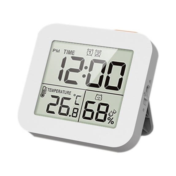Kugisaki Digital Alarm Clock Multifunctional Digital Clock Displaying Temperature and Humidity for Bedroom Home Living Room Office