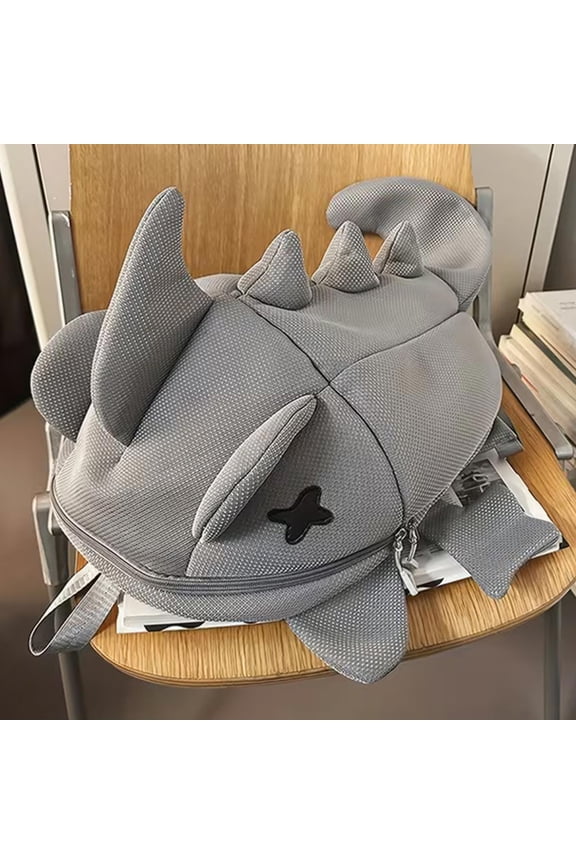 Dragon Shape Backpack Dinosaur Casual Daypack with Spikes Trendy Creative Shape Backpack Ideal Gifts