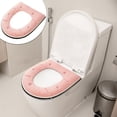 thumbnail image 1 of Kugisaki Flock Bathroom Toilet Seat Cover Pads- Soft Warmer Toilet Seat Cushion Cover Washable Cloth, Easy Installation Comfortable Toilet Lid Seat Cover, 1 of 6