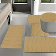 thumbnail image 1 of Kugisaki Flocked Bathroom Rugs Set Memory Foam Embossed Bathroom Mat, Thick Soft Water Absorbent and Non-Slip Door Rugs for Bathroom Shower Toilet, 1 of 6