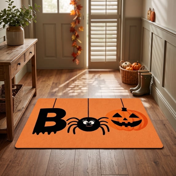 Kugisaki Halloween Decoration Door Mat Welcome Mat with Non-Slip Backing Durable Floor Mat for Front Door Outdoor Indoor