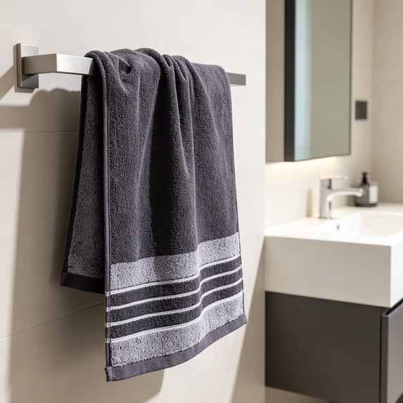 Kugisaki Household Microfiber Cotton Bath Towel Striped Towel Soft Absorbent Quick Dry Towel for Home Bathroom Gym