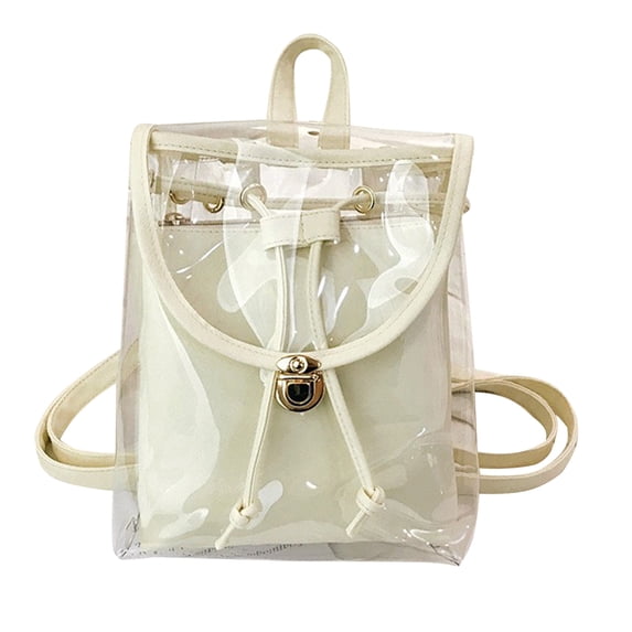 Kugisaki Large Capacity Transparent Waterproof Backpack Lightweight Durable Rucksack Travel Bag Ideal Gifts