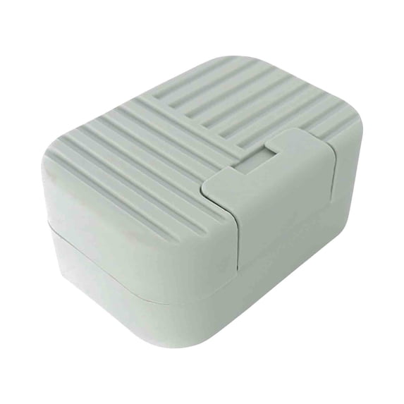 Kugisaki Leakproof Soap Dish with Lid & Draining Layer Shatterproof Bar Soap Holder Case Container for Bathroom Shower, Kitchen Sink Dish